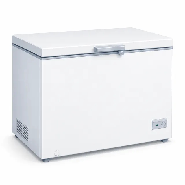 Freezer horizontal branco de tampa única